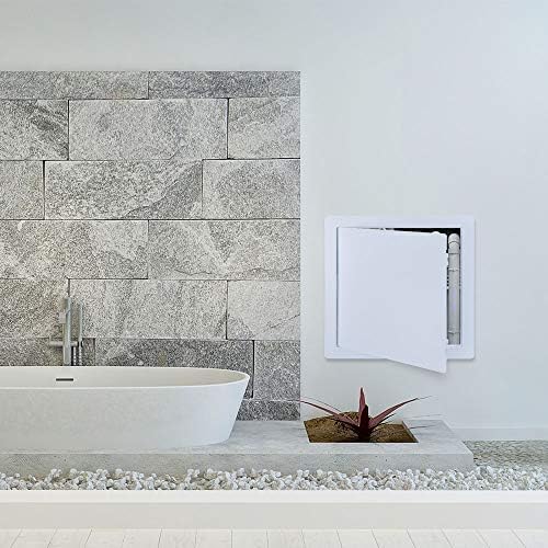 Suteck Plastic Access Panel for Drywall Ceiling 12 x 12 Inch Reinforced Plumbing Wall Access Doors Removable Hinged White