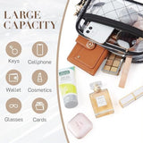 Missnine Clear Bag for Stadium Events Quilted Clear Purse for Women Stadium Approved PVC Crossbody Concert Bag