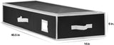 Premium Wrapping Paper Organizer Storage | Gift Wrap Holder With Extra Pockets for Christmas Decorations, Reinforced Handles, Heavy Duty, Ultra-Durable, Tear-Proof Fabric - Fits Up to 27 Rolls (Black)