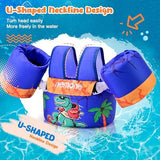 NEMONE Toddler Swim Vest for 22-70 lbs Kids Floaties Swim Jacket with Arm Water Wings for Girls Boys 2 3 4 5 6 7 Years Old Sea Beach Pool