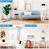 4 Pack Adjustable Air Vent Deflector, 9”-15” Transparent Deflector for Ceiling Registers, Floor, Sidewall (4)