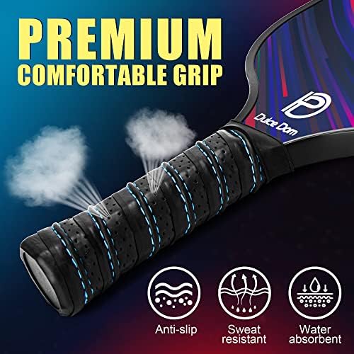 DULCE DOM Pickleball Paddles Set of 2/4 - USAPA Approved, Fiberglass Surface Pickleball Racket with 4 Indoor Outdoor Pickleball Balls and Pickleball Bag, Ideal Training Equipment Gift for Men & Women