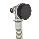 Sandy Beach Black Bath Tap Filler Overflow with Pop-Up Waste - Black Bath Waste and Overflow, Pop Up Bath Waste, Black Bath Taps - Drain Pipe Fittings, Black Bath Filler - Bath Waste and Overflow Kit