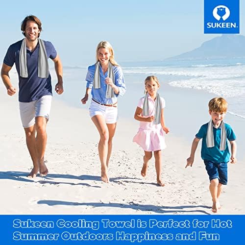 Sukeen [4 Pack Cooling Towel (40"x12"),Ice Towel,Soft Breathable Chilly Towel,Microfiber Towel for Yoga,Sport,Running,Gym,Workout,Camping,Fitness,Workout & More Activities