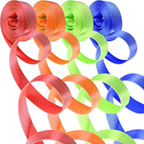 12 Rolls Nylon Webbing 1 inch 1.5 inch 2 inch Nylon Strap Webbing Straps Backpack Straps Nylon Belt, 10 25 50 3.3 Yards Webbing Strapping