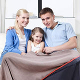 REDCAMP Large Waterproof Stadium Blanket for Cold Weather, Soft Warm Fleece Camping Blanket Windproof for Outdoor Sports, Dark Blue