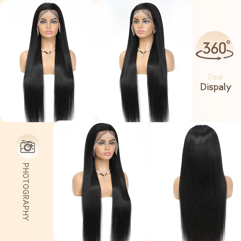 13x6 Lace Front Wigs Human Hair Pre Plucked 200% Density Straight HD Lace Front Wigs Human Hair Straight Glueless Wigs Human Hair Frontal Wigs Human Hair 13x6 Human Hair Lace Front Wigs 22 Inch