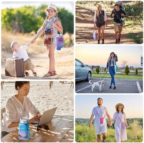 linmaya Water Bottle Carrier Bag with Phone Pocket for Stanley Cup 40/30oz,Insulated Neoprene Water Bottle Holder Cross-boday Bag with Adjustable Shoulder & Handheld Strap Stanley Cup Accessories