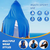2 Pack Cooling Hoodie Towels, Instant Cooling Towels for Neck and Face, UPF 50 Sun Protection, Ice Towel for Hot Weather, Head Towel for Sports, Camping, Cycling & More Activities