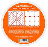 Carpet Tape Double Sided Heavy Duty Carpet Tile Tape 2inx90ft Rug Gripper Indoor Outdoor Grip Tapes for Area Rugs on Hardwood Vinyl Concrete Wood Turf Floor Adhesive Two Sided Stick