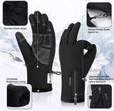-10℉ Waterproof Winter Gloves for Men & Women, 5-Layer Touch Screen Breathable Cold Weather Gloves