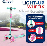 3-Wheel Kids Scooter - Lean-to-Steer Technology, Adjustable Height Handlebar, Wide Anti-Slip Deck, Scooter for Boys & Girls Ages 3+, Child Safety Approved, Support Riders Up to 165 lbs, Candy