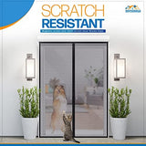 Magnetic Screen Door for 72"x80" French Door, Durable Fiberglass Double Door Screen Mesh Curtain Fits Door Opening up to 70" x79‘’ Keep Bugs Out