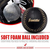 Franklin Sports Kids Baseball Glove + Ball Sets - Meshtek Youth Teeball Gloves for Kids + Toddlers - Left + Right Hand Throw Mitts + Glove Sets with Foam Balls - Boys + Girls Gloves - 9.5" Inch