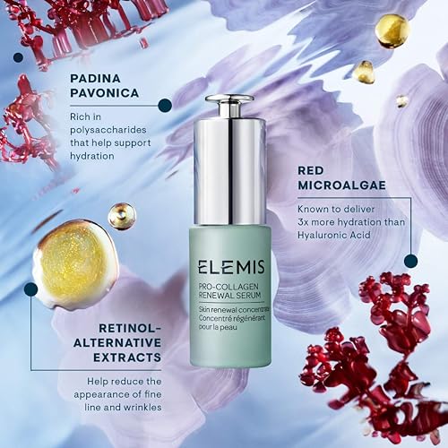 ELEMIS Pro-Collagen Renewal Serum Retinol Alternative Facial Concentrate Rejuvenates, Firms and Reduces the Look of Fine Lines and Wrinkles 15 mL