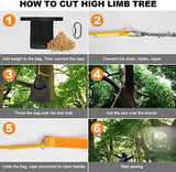 Premium 55 Inch High Limb Rope Saw with Two Ropes,70 Sharp Teeth Blades on Both Sides-Best Folding Pocket Chain Saw for Camping,Field Survival Gear,Hunting.