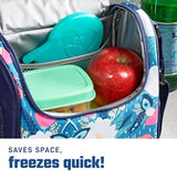 Fit & Fresh Cool Coolers Kids Lunch Box Ice Packs, Slim Ice Packs for Lunch Bags, Multicolored Penguin and Butterfly Set, 8PK