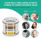 Cobbe Filtered Shower Head, 7 Modes High Pressure Shower Heads - 16 Stage Shower Head Filter for Hard Water for Remove Chlorine and Harmful Substances (Luxury Polished Chrome, 5 Inch Round)