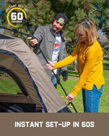 FanttikOutdoor Camping Tent 4/6/8/10 Person Instant Cabin Tent Setup in 60 Seconds with Rainfly & Windproof Portable with Carry Bag for Family Camping & Hiking