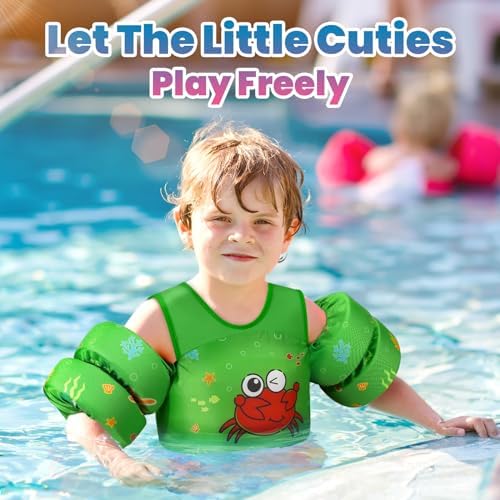 HeySplash Swim Vest for Kids, Toddler Pool Floaties Fit 20-50/70 Lbs, Children Swimming Vest with Adjustable Strap, Swim Jacket Water Wing Arm Float, Puddle Sea Beach Boat Jumper Boy Girl Baby