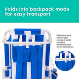 Luxury Sturdy Extra Comfort Backpack Beach Chair/Bundle of 2 Units (Blue White Stripes)