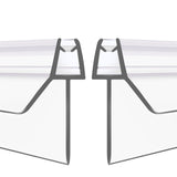 GEZMR 2-Pack Frameless Shower Door Bottom Seal (1/4'' X 39'') Clear Glass Shower Door Sweep Strip can Covers up to 23mm Gap - Stop Leaks