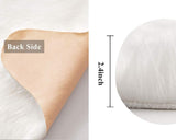 MIULEE Luxury Soft Fluffy Area Rug 3x5 Feet, Faux Fur Sheepskin Rug Decorative Plush Shaggy Carpet for Christmas Decor Bedside Sofa Floor Nursery, White