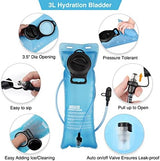 NOOLA Hydration Backpack, Insulated Hiking Water Backpack with 3L TPU Water Bladder for Men Women, Running Hydration Pack Hydro Daypack for Hiking, Trail, Running, Marathons Race, Cycling