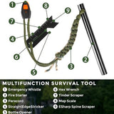 4 Pack Ferro Rod Fire Starter Flint Fire Starter Survival Tool Flint and Steel Fire Starter Kit 6-in-1, Portable Ferro Rod Striker with Paracord Handlead for Campfires Survival Emergency Kit