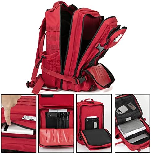 QT&QY 25L/35L/45L Military Tactical Backpack For Men Molle Daypack 3 Day Bug Out Bag Hiking Rucksack With Bottle Holder