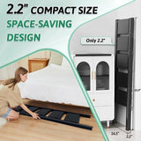 5 Step Folding Heavy Duty Step Ladder, 330 Lbs Load, Black, Iron & Plastic, 46 Inch Tall, Anti-Slip, Multi-Position, Indoor/Outdoor