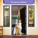 Titan Mall Fiberglass Magnetic Screen Door, Self Sealing & Heavy Duty Door Screen Magnetic Closure Keep Bugs Out, Retractable & Hands Free Door Screen 39" x 82"