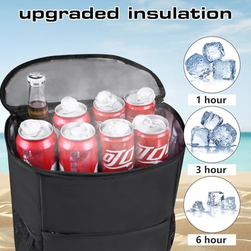 Insulated Cooler Backpack Outdoor - Leak Proof Backpack Cooler 30 Cans, Waterproof Lightweight Cooler Bag for 12h Hot/Cold Retention - Soft Cooler for Travel, Camping, Beach, Lunch