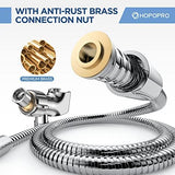 6-Mode High Pressure Handheld Shower Head Set, Consumer Reports Recommended HOPOPRO High Flow Hand Held Showerhead with 59 Inch Hose Bracket Teflon Tape Rubber Washers