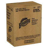 Bounty Quick-Size Paper Towels, White, 12 Family Rolls = 30 Regular Rolls
