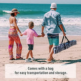 Qipi Beach Cabana - Easy to Set Up Canopy, Waterproof, Portable 6' x 6' Beach Shelter, Included Side Wall, Shade with UPF 50+ UV Protection, Ultimate Sun Umbrella - for Kids, Family & Friends