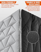 KingCamp Cot Pad Topper for Camping, Soft Warm Non-Slip Cot Mattress, Comfortable Lightweight Sleeping Mat for Outdoor & Indoor, Picnic, Hiking, Backpacking, Yoga