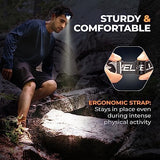 Foxelli Rechargeable LED Headlamp - Super Bright, Lightweight and Comfortable Head Light for Running, Camping, Hiking and Work, Suitable for Adults and Kids