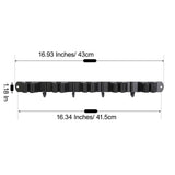 voze 5 Racks and 4 Hooks Mop and Broom Holder Wall Mount, Self Adhesive Heavy Duty Broom Hanger Organizer Storage Tool Racks for Kitchen Garden Laundry Garage Black