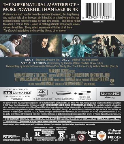 Exorcist, The: Theatrical & Extended Director's Cut (4K Ultra HD) [4K UHD]