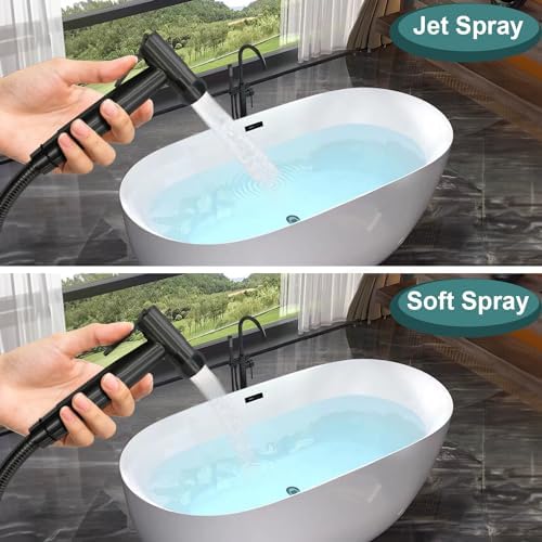 Handheld Bidet Sprayer for Toilet, Premium Stainless Steel Bathroom Bidet Sprayer Set with Anti-Leaking Hose &Water Pressure Control for Feminine Wash, Cloth Diaper for Baby Wash, Wall or Toilet Mount