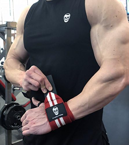 Gymreapers Weightlifting Wrist Wraps (IPF Approved) 18" Professional Quality Wrist Support with Heavy Duty Thumb Loop - Best Wrap for Powerlifting Competition, Strength Training, Bodybuilding