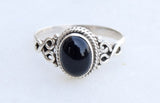 Black Onyx Stone Ring 925 Sterling Silver Statement Ring For Women Handmade Gemstone Christmas Jewellery Size US 8 Gift For Her