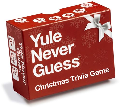 Yule Never Guess Christmas Trivia Game - Christmas Games for Family Party - Christmas Games - Christmas Family Games
