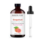 MAJESTIC PURE Grapefruit Essential Oil | 100% Pure and Natural Grapefruit Oil | Premium Grade Essential Oils for Hair Care, Home Diffusers, Skin, Aromatherapy, Massage and Humidifiers | 4 Fl Oz