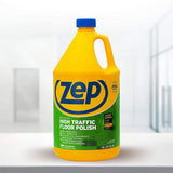 Zep Commercial High-Traffic Floor Polish, 4-1 Gallon Bottles, Professional Grade Floor Finish For a Range Of Hard Floor Surfaces (ZUHTFF128)