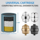 NO BS Shower Filter Replacement Cartridge – 99% Removal of Hard Water, Chlorine, Heavy Metals, Fluoride, Micro-Life & More – Universal Fit – High Output (2-Pack)