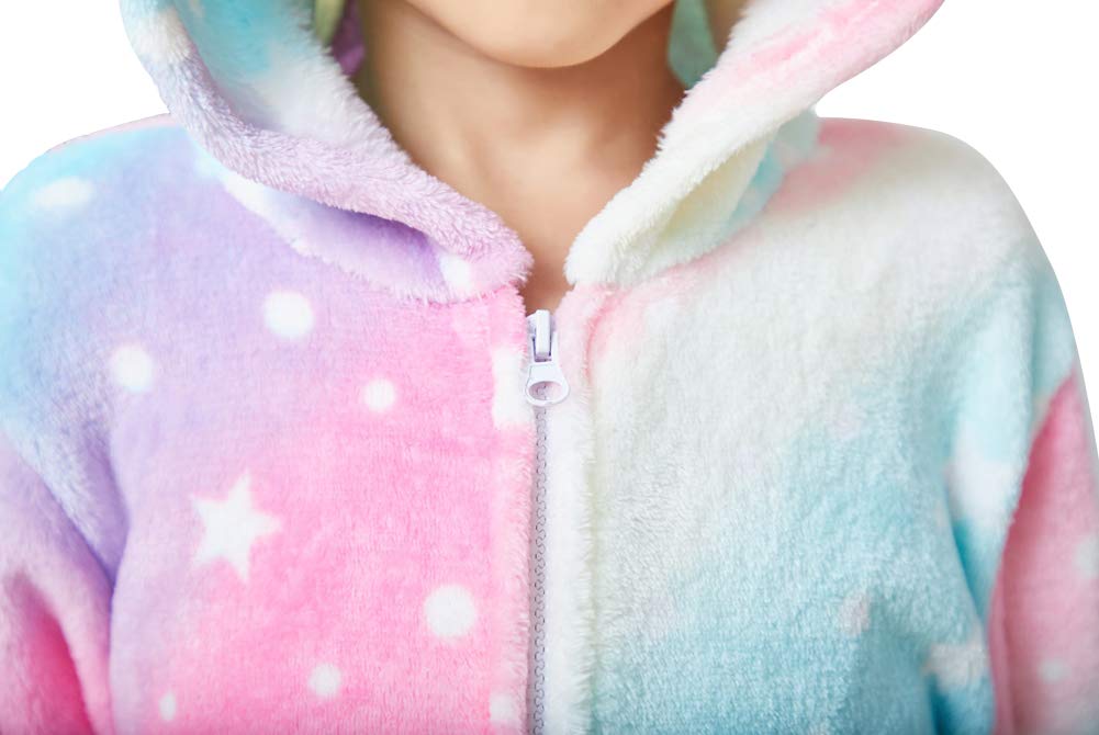 HQFURS Kids Unisex Unicorn Costume Animal Onesie Pajamas Halloween Christmas Gifts 5t
