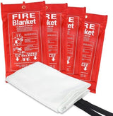 Fire Blankets Emergency for Home - 4 Pack 40"x40" Fire Blanket for Home and Kitchen, Fire Retardant Blankets, Fiberglass Fire Blanket, Fire Extinguisher for Home, Fireproof Blanket for Camping