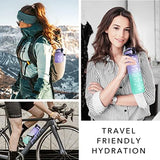 Hyeta 32 oz Water Bottles with Times to Drink and Straw, Motivational Water Bottle with Time Marker, Leakproof, Drinking Sports Water Bottle for Fitness, Gym and Outdoor